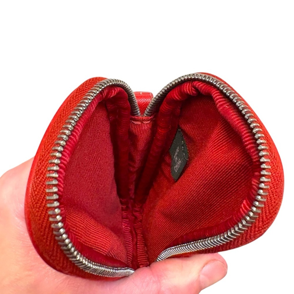 Coach vintage red leather wristlet bag case - Picture 5 of 5